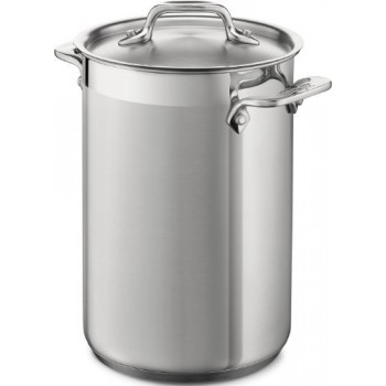 Stainless Steel Dishwasher Safe 3.75 Quart Asparagus Pot with Steamer Basket Cookware Silver